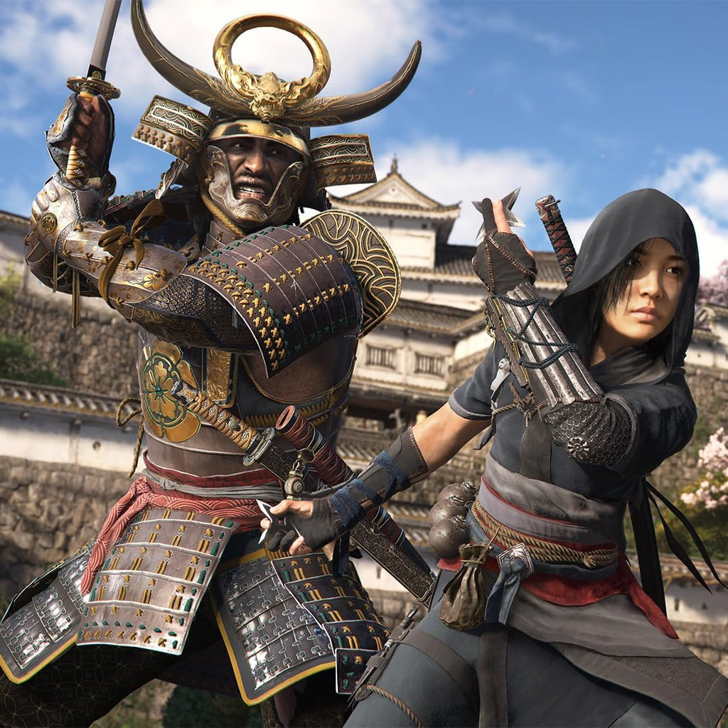 Assassin's Creed Shadows gameplay screenshot - castle town exploration