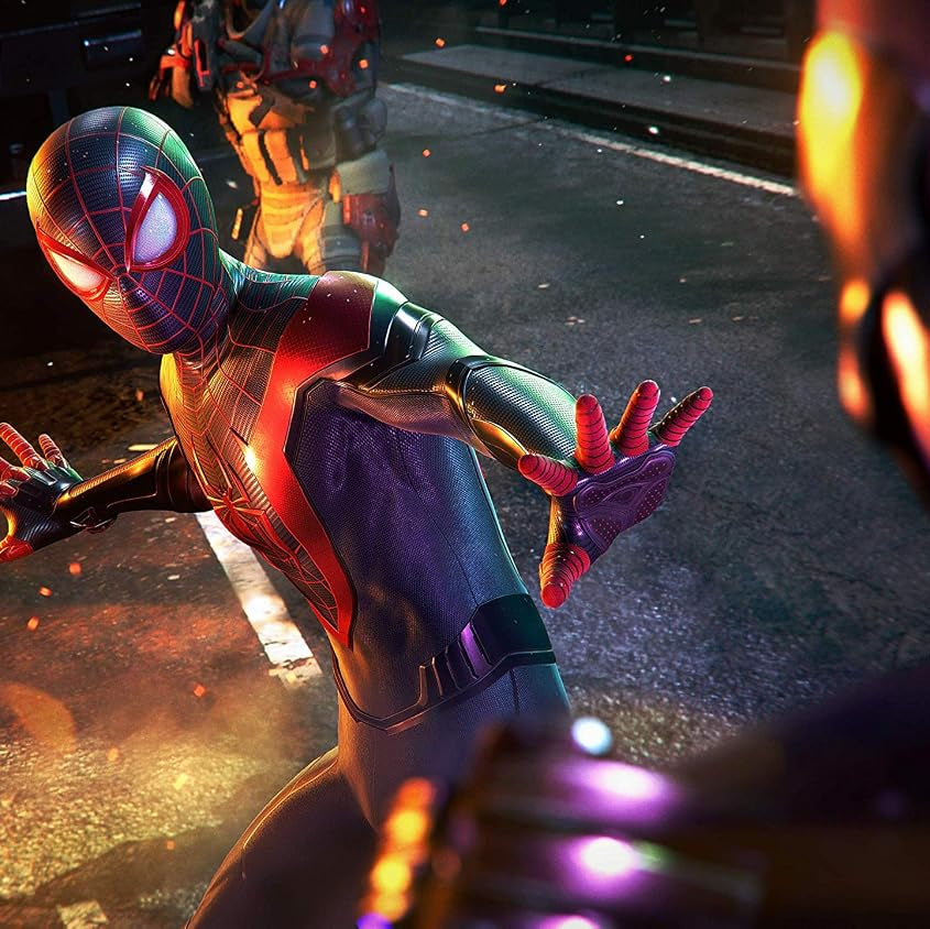 Marvel's Spider-Man: Miles Morales gameplay screenshot - web-swinging